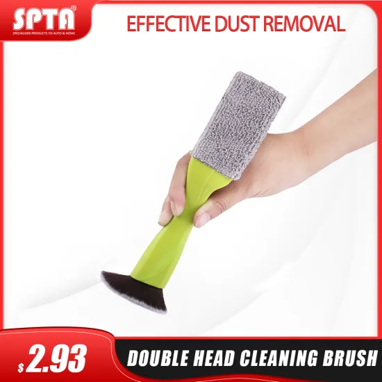 SPTA Double-end Car Interior Cleaning Brushes Multi-function Car Wash Brush For Air Conditioning Panel Gap Dusting Remove