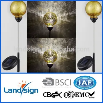 Ningbo Cixi Landsign XLTD-730 new series super powered solar crackle glass ball light garden