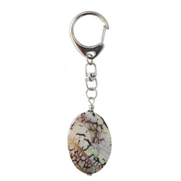 Natural Gemstone Agate Keychain