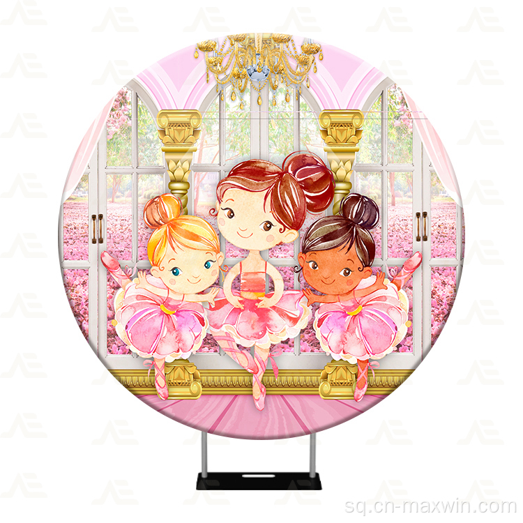 Banner reklamimi, stendë e sfondit të rrumbullakët të ngjarjes, martesë