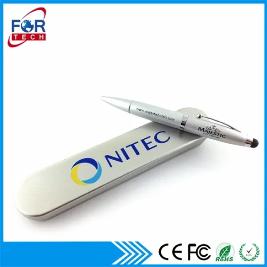 2017 Hot Guest Favors Metal Gift Box USB Flash Drives Pen Shaped USB Memory Stick 1gb to 64gb