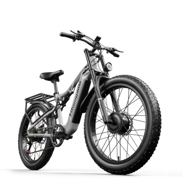 2000W Dual Motor Electric Bike 26 Inch 48V 17.5Ah 7 Speed Dual Disc Brake Fat Tire E-Bike Electric Bicycle