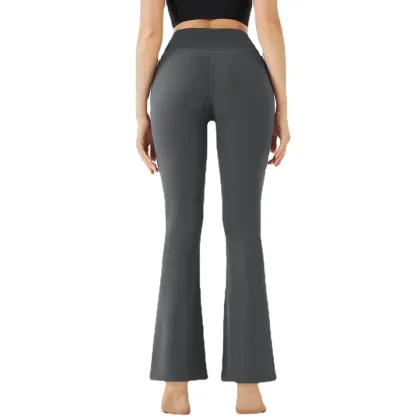 Custom Yoga Wide Leg Slim Fit Nylon Spandex Mens Pants Leggings Women Flare Pant