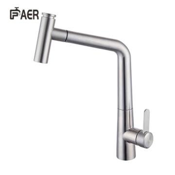 360-degree Rotary Pull Sink Kitchen Brushed Faucet