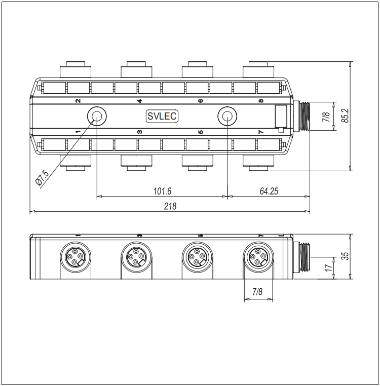 Power Distribtution Box 8 Way Size