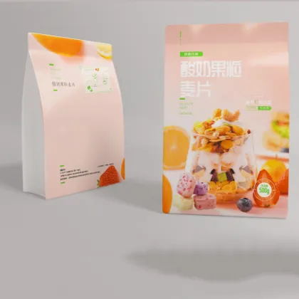 Yogurt Fruit Oatmeal Food Packaging Bag Stand Up Zipper Aluminum Foil Bag