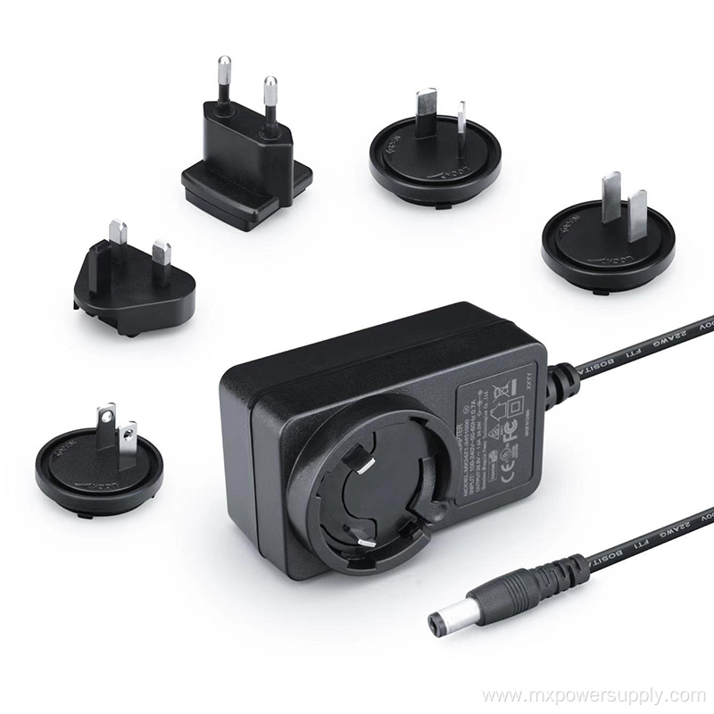 12V3A 36W Interchangeable Plug power adapter With ULFCC