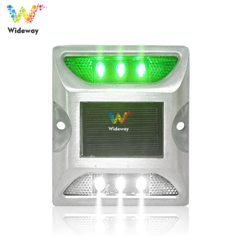 dual color flashing aluminum led solar road stud