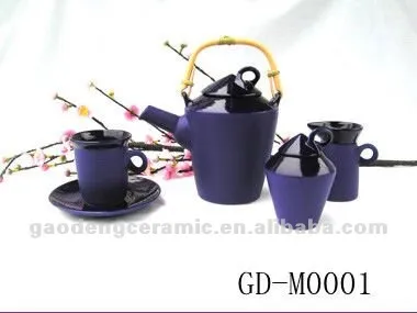 purple glaze antique china tea set