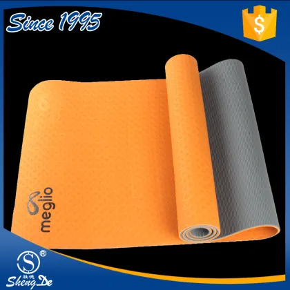 2017 Square Yoga Mat , Bulk Yoga Mat Roll , TPE Yoga Mat With Strap