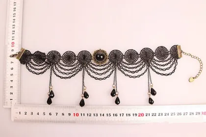 Fashion Crochet Necklace Black Lace Necklace Choker