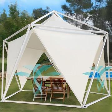 Luxury Diamond-Shaped Dining Tent with Coconut Shell Hotel Concept using Oxford Fabric for Restaurants