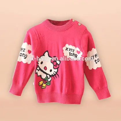 2016 Wholesale girls Cashmere Sweater Autumn New Fashion Baby Kids Flower Knitted Top Sweater