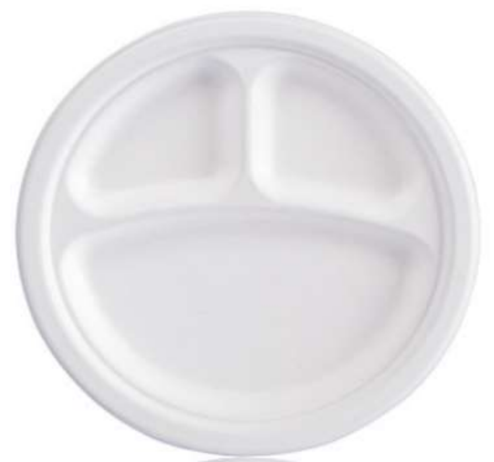 Disposable meal plates biodegradable pulp food container