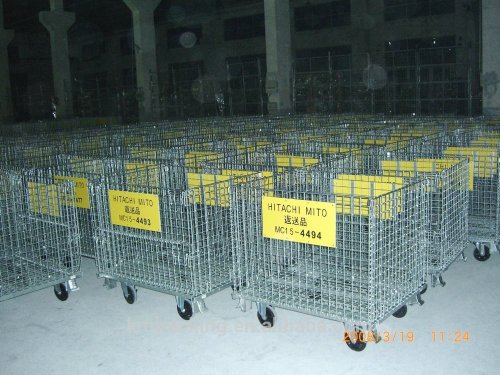 Heavy Duty Metal Storage Cages Wire mesh pallet cage metal storage cage