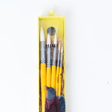 Himi Miya 5pcs Werbe -Nylon -Haarmaterial Aquarell &amp; Pinsel -Pinsel -Set