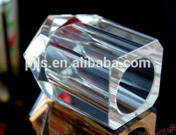 high quality square clear K9 crystal pen holder with no base for desktop stationary