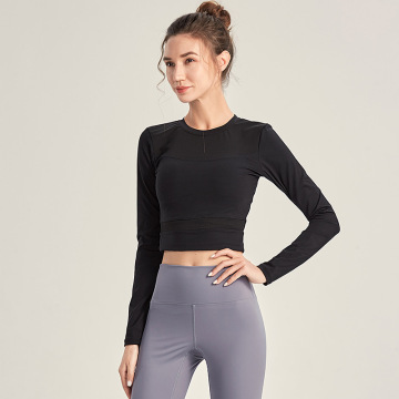 Latih Cropped top Lengan Panjang dengan Lubang Jempol