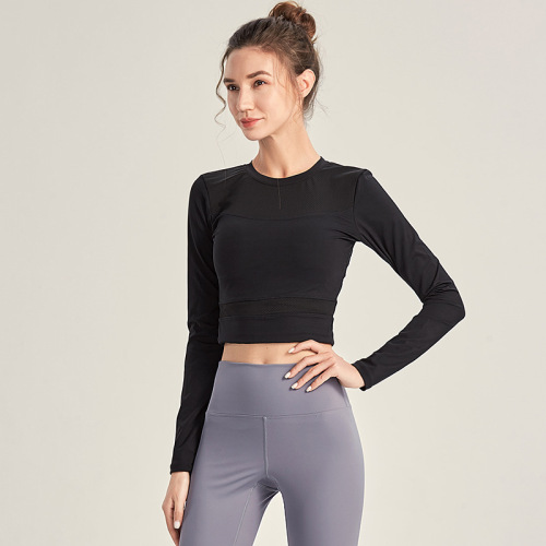 Vlak Cropped top dugih rukava s rupicama