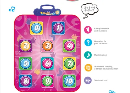 Dancing Foldable gym activity electronic piano keyboard toy