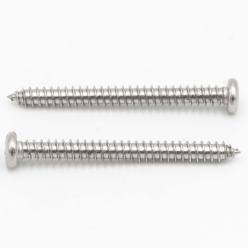 SS304 Stainless Steel Cross Recessed Self-Tapping Phillips Pan Head Screws for Plastics