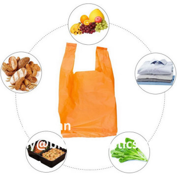 Custom Plastic Reusable Vest Carrier Plastic Shopping Bag