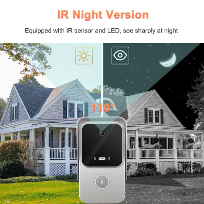 Waterproof HD Night Vision Video Doorbell Intercom System for Villa