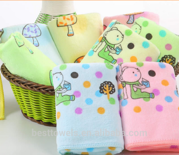 Innovative cartoon printed microfiber children towel