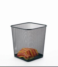 cubo de basura de malla