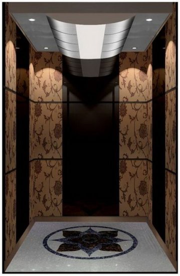 Luxury etching cabin passenger elevator