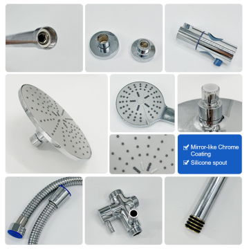 User-Friendly Vintage Luxury Shower Set with 5 Gear Design Wall-Mounted Top Sprayer Shower