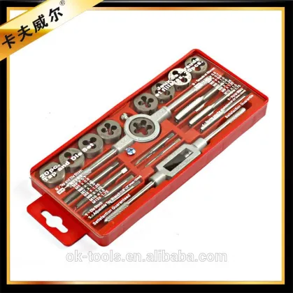 OK-tools 20Pcs Thread Cutting Tools Tap And Die Set