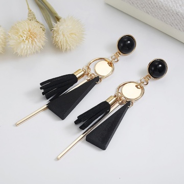 dangle chandelier Metal ring irregular stud geometric triangle auricular circulation Sue long versatile earrings