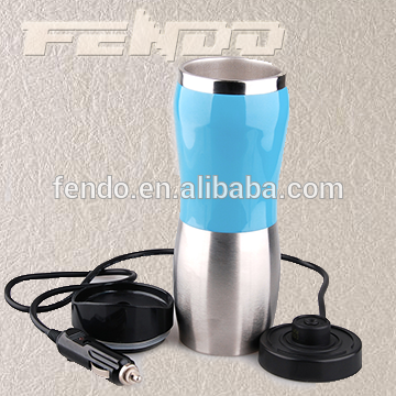 En Satan Paslanmaz Çelik USB 12V Araç Otomatik Isıtmalı Seyahat Kupa Termos Isıtma Kupası/Elektrikli Tumbler