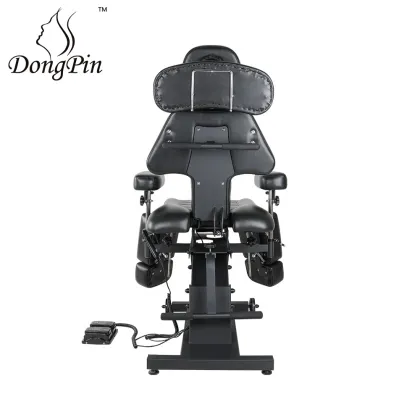 Fully Adjustable Tattoo Electric Black Chair for Studio