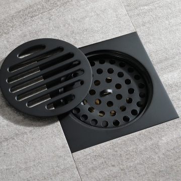 HIDEEP  Round Full Copper Black Floor Drain