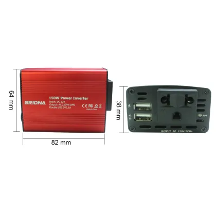 Amazon Top selling 150w car power inverter 12v 220v 110v car inverter with Dual USB 3.1A AUTO
