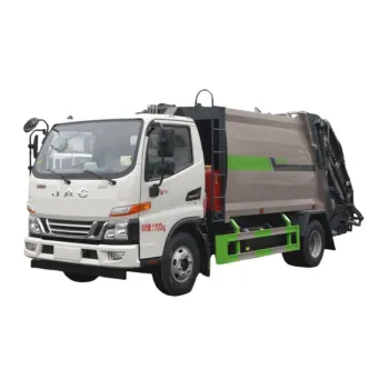 JAC Junling V7, with 170 horsepower, in a 4X2 configuration, is a compressed garbage truck.