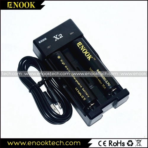 Enook Χ2 Micro USB φορτιστή μπαταρίας 18650Vape