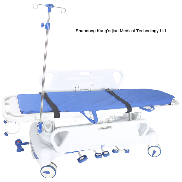 Hospital medical stretcher bed for patient transfer