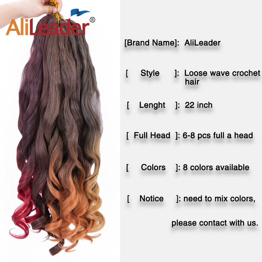 Synthetic Air CurlsLoose Wave Twist Crochet Hair Natural Crochet Braids  Ombre Braiding Hair Extensions For Women