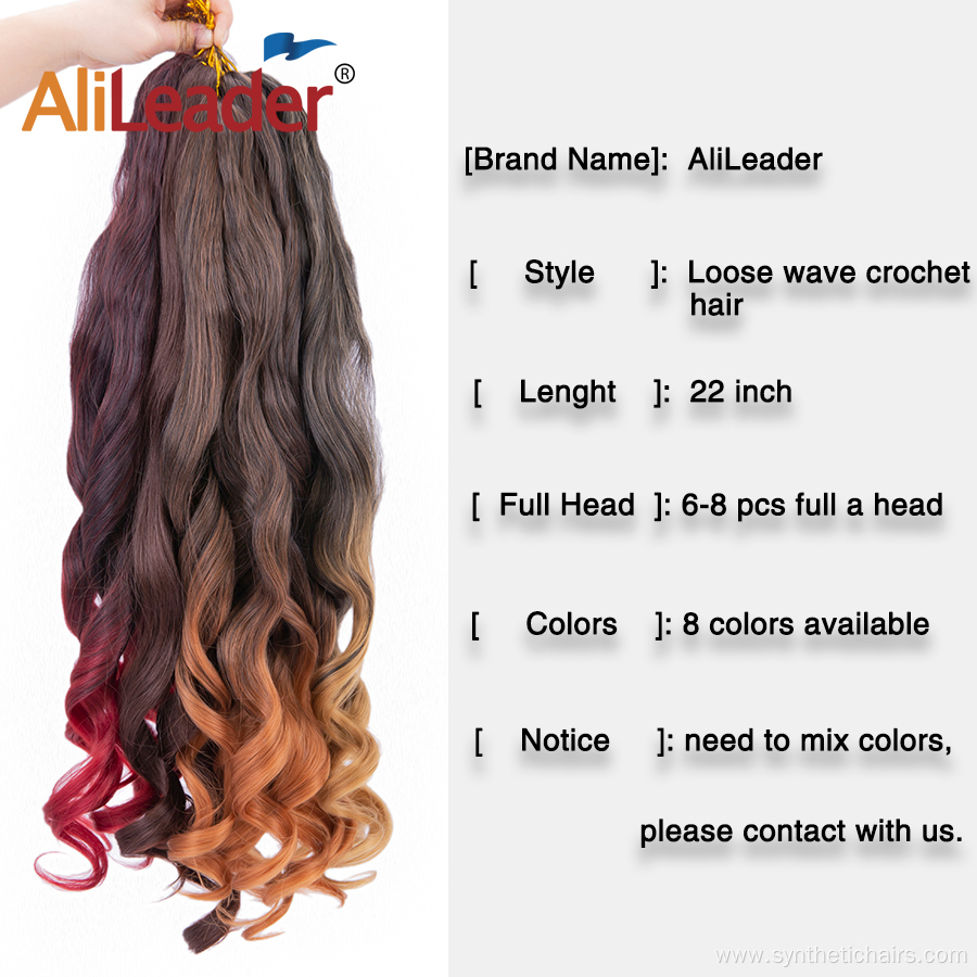 French Curls Hair Extensions Spiral Wavy Braiding Hair