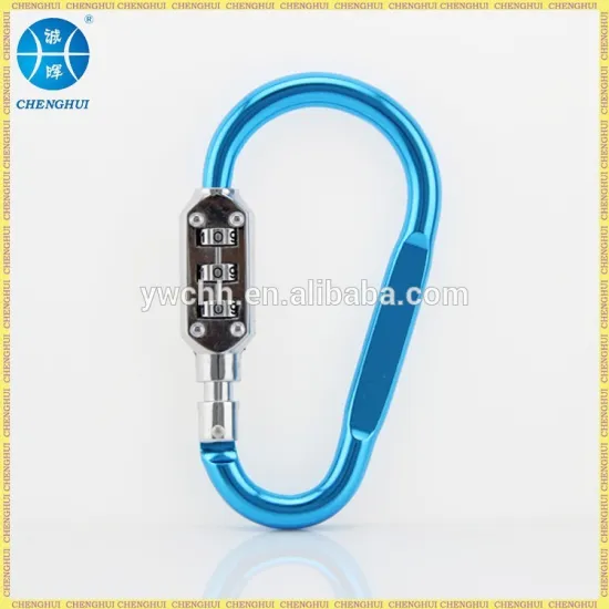 Combination security lock safe carabiner shape lock