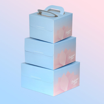 Cardboard box for cake packaging