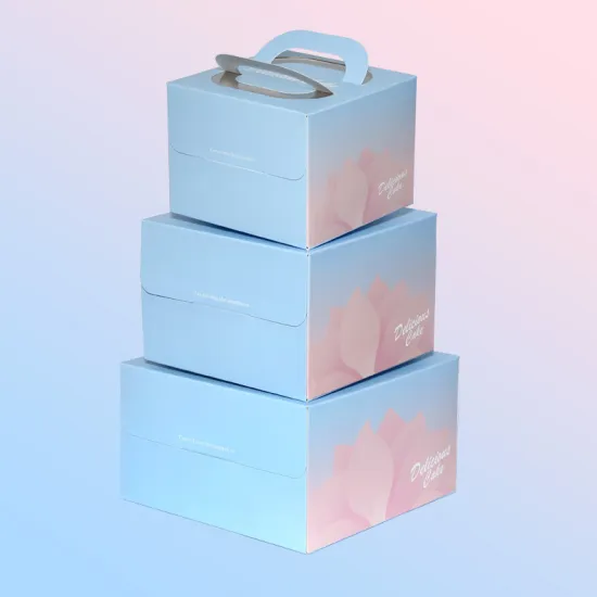 Cardboard box for cake packaging
