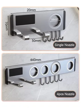 Wholesale Aluminum Bathroom Shelf - Gun Grey/Dark Black for Dyson Hair Dryer