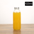 420 ml Glaswasserflasche mit Deckel