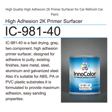 Facile carteggiatura 2K Primer Refinish Paint