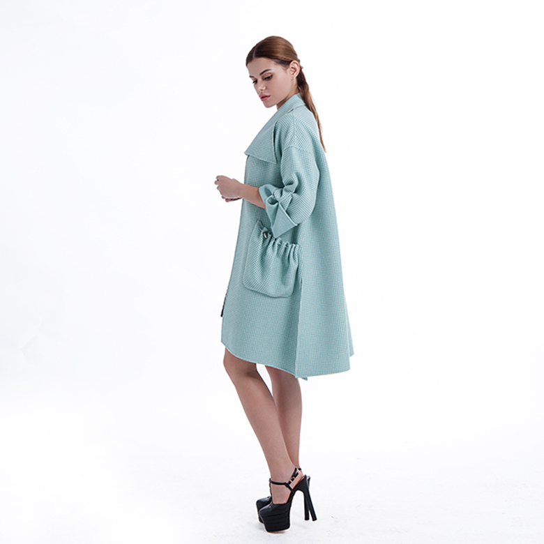 Coatnew styles cashmere blended overcoat