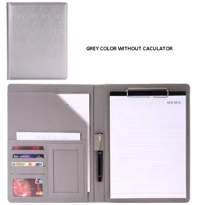 High Quality PU Leather Appointment Folder with Calculator